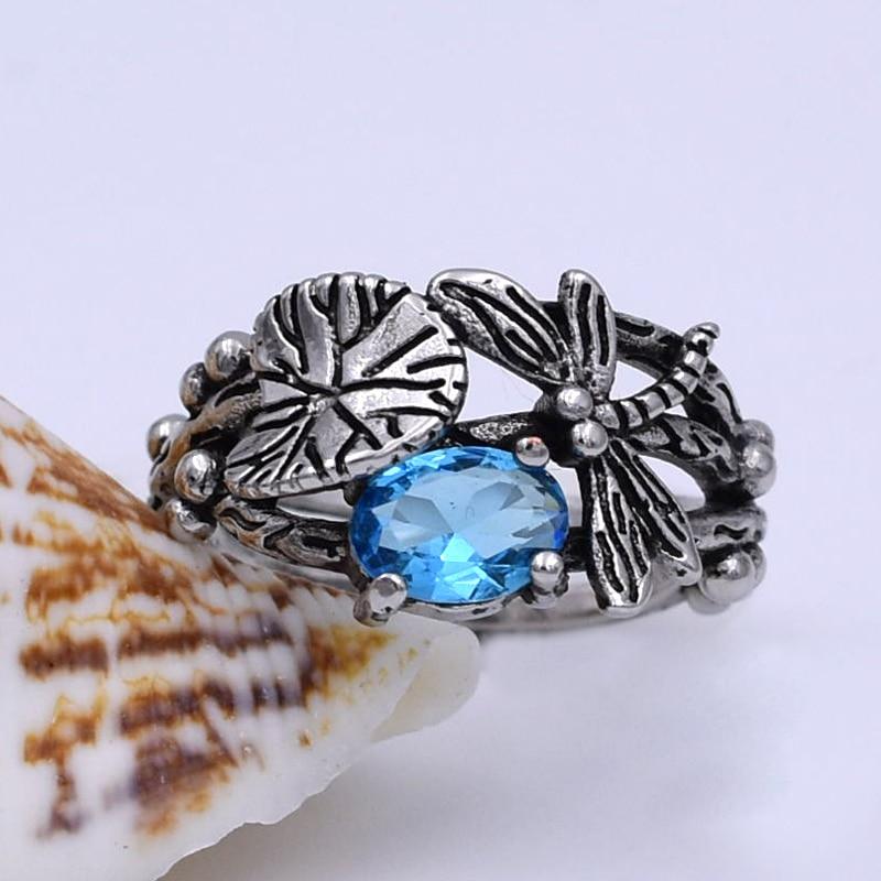 Lotus Leaf Dragonfly Ring - Floral Fawna