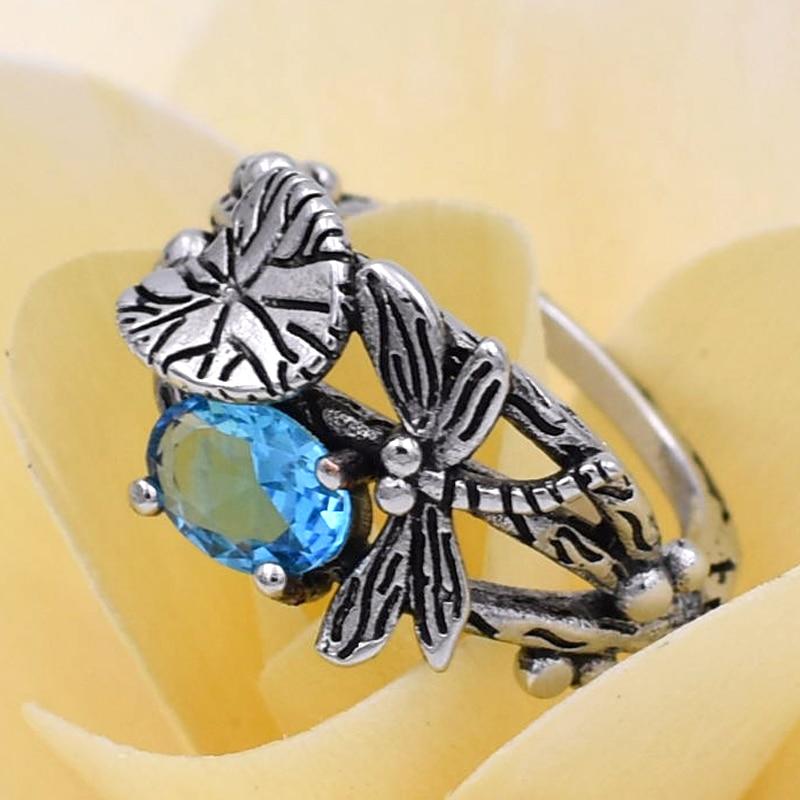 Lotus Leaf Dragonfly Ring - Floral Fawna