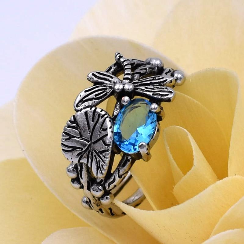 Lotus Leaf Dragonfly Ring - Floral Fawna