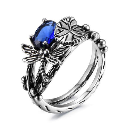 Lotus Leaf Dragonfly Ring - Floral Fawna