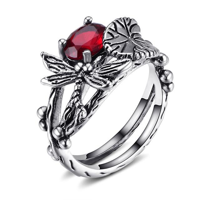 Lotus Leaf Dragonfly Ring - Floral Fawna