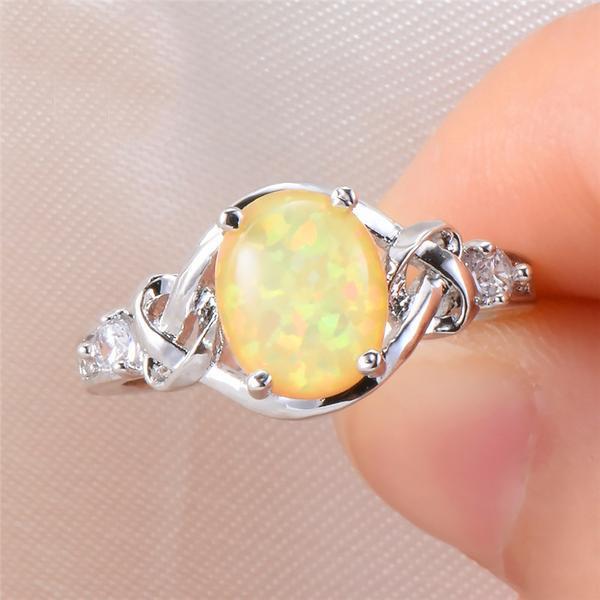 Magical Fire Opal Ring - Floral Fawna