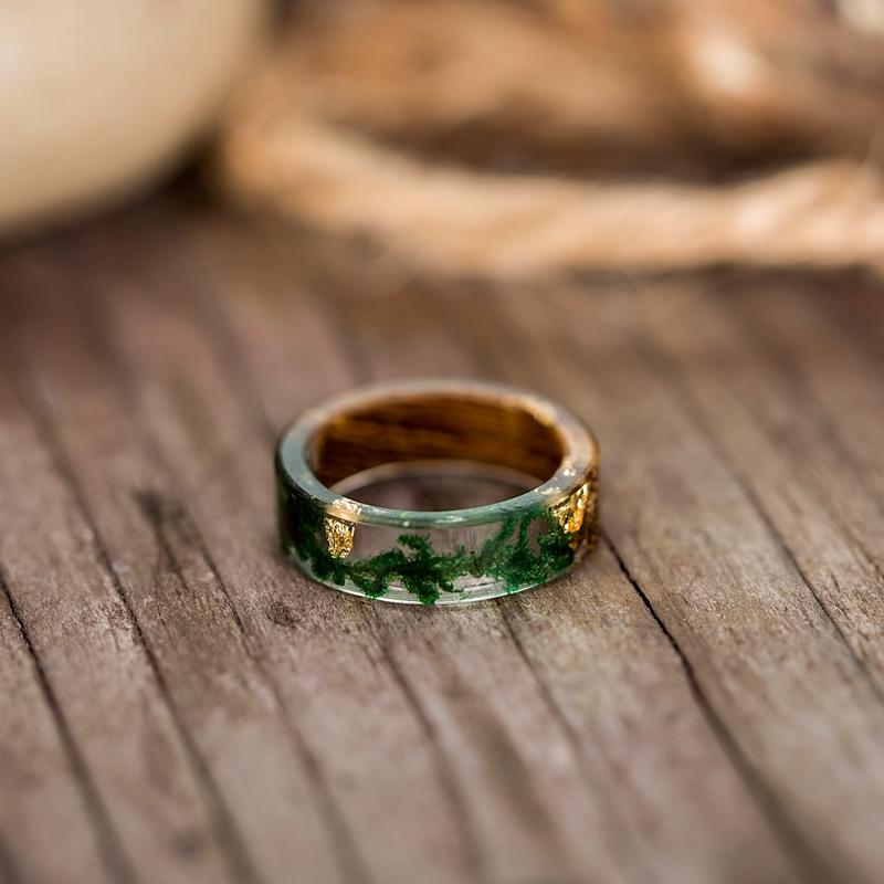 Magical Forest Wooden Ring - Floral Fawna