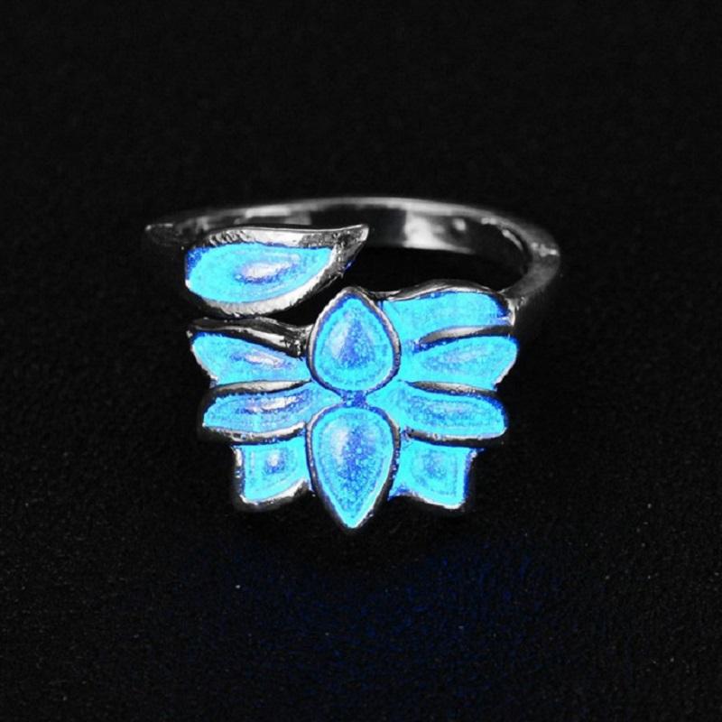 Magical Glow In The Dark Lotus Ring - Floral Fawna