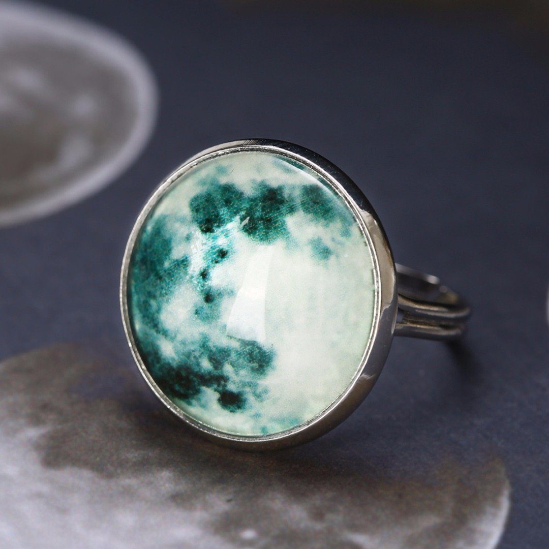 Magical Glow In The Dark Moon Ring - Floral Fawna