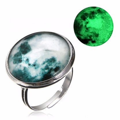 Magical Glow In The Dark Moon Ring - Floral Fawna