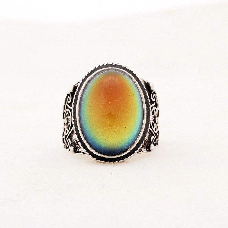 Magical Mood Ring Steampunk Antique Silver - Floral Fawna