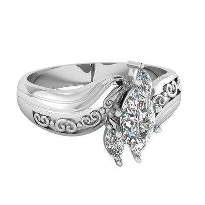 Majestic Crystal Princess Ring - Floral Fawna