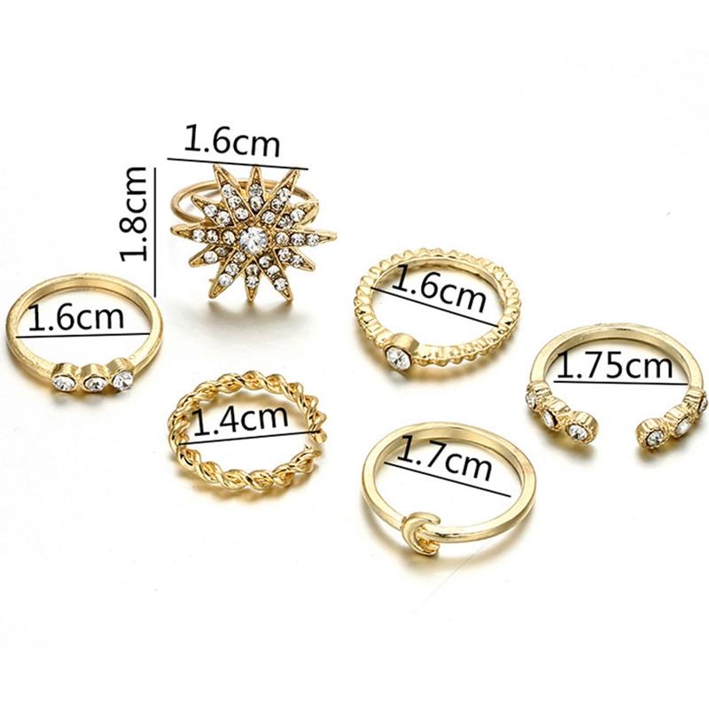 Majestic Golden Sun Ring Set - Floral Fawna