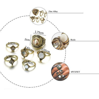 Majestic Universe Ring Set - Floral Fawna