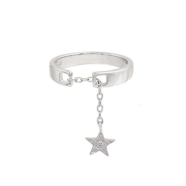 Moon &amp; Falling Star Rings - Floral Fawna