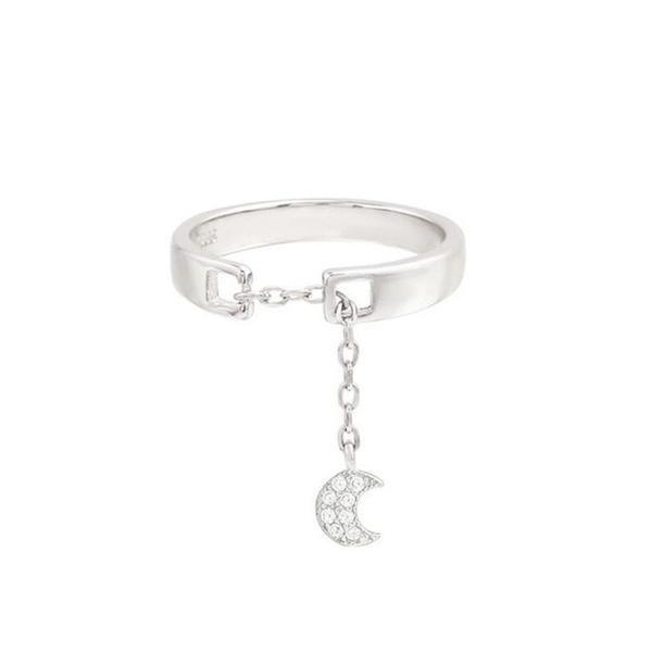 Moon &amp; Falling Star Rings - Floral Fawna