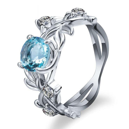 Ocean Blue Flower Ring - Floral Fawna