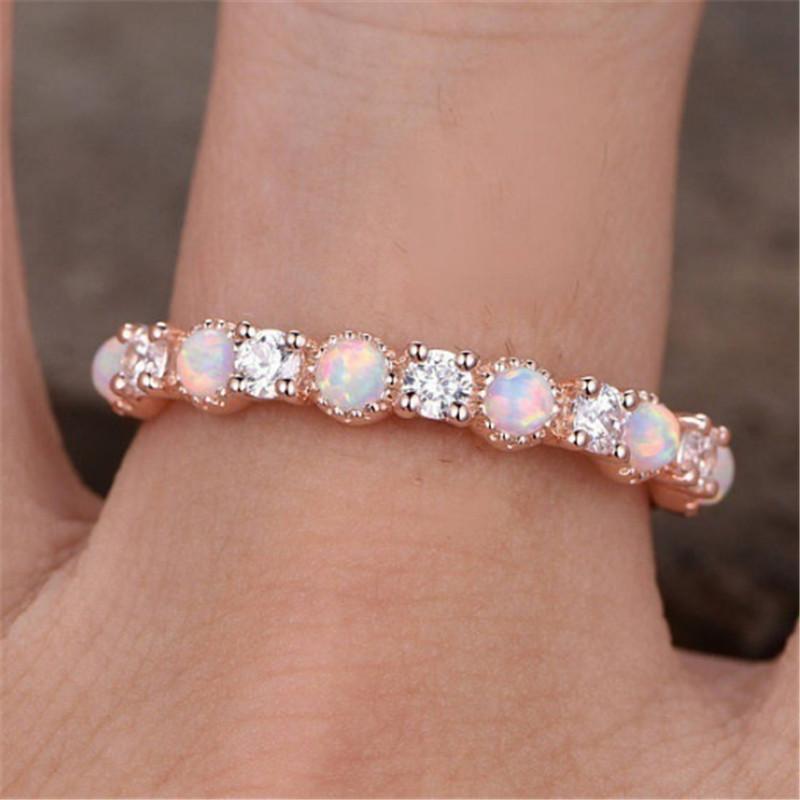 Pink Fairy Opal Ring - Floral Fawna