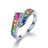 Rainbow Crystal Charms Ring - Floral Fawna