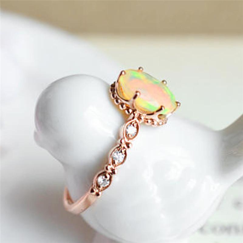 Rainbow Magic Opal Ring - Floral Fawna