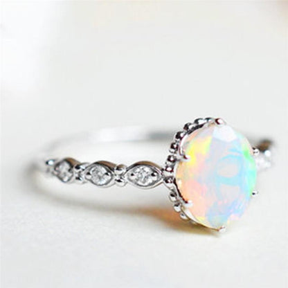 Rainbow Magic Opal Ring - Floral Fawna