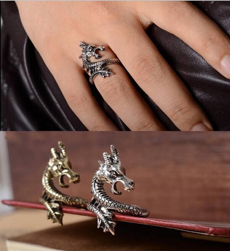 Retro Style Dragon Ring - Floral Fawna