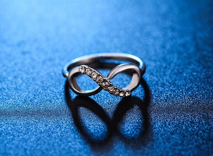 Rhinestone Infinity Ring - Floral Fawna