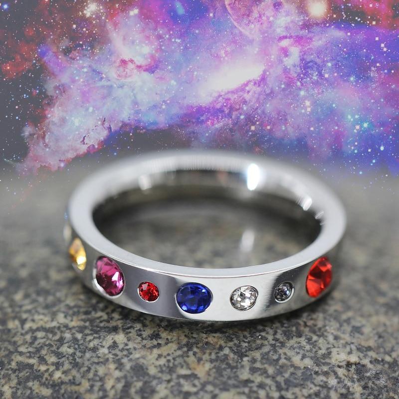 Solar System Titanium Steel Ring - Floral Fawna