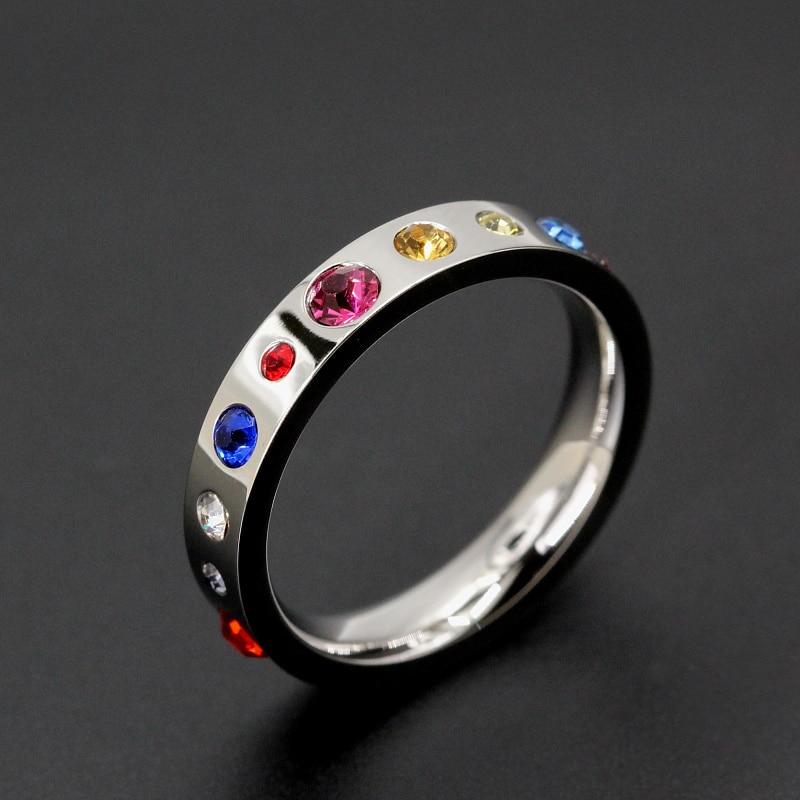 Solar System Titanium Steel Ring - Floral Fawna