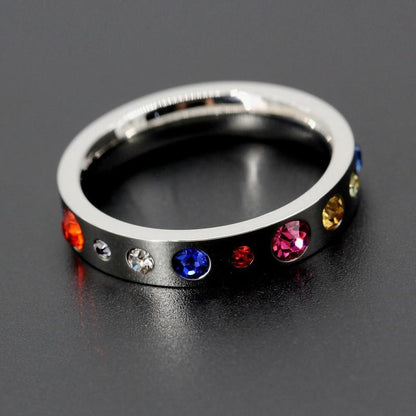 Solar System Titanium Steel Ring - Floral Fawna