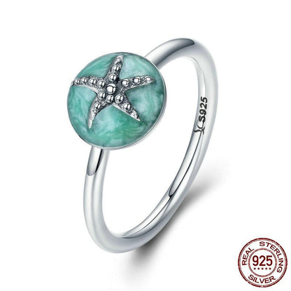 Starfish Sterling Silver Ring - Floral Fawna