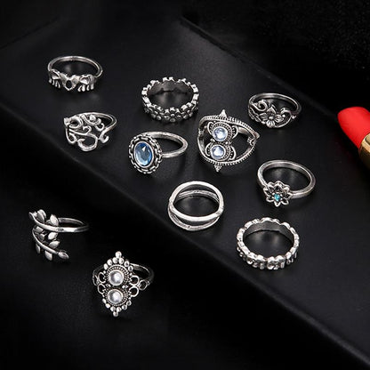 The Bohemian Princess Ring Set - Floral Fawna