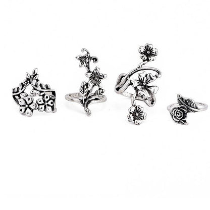 The Flower Goddess Ring Set - Floral Fawna