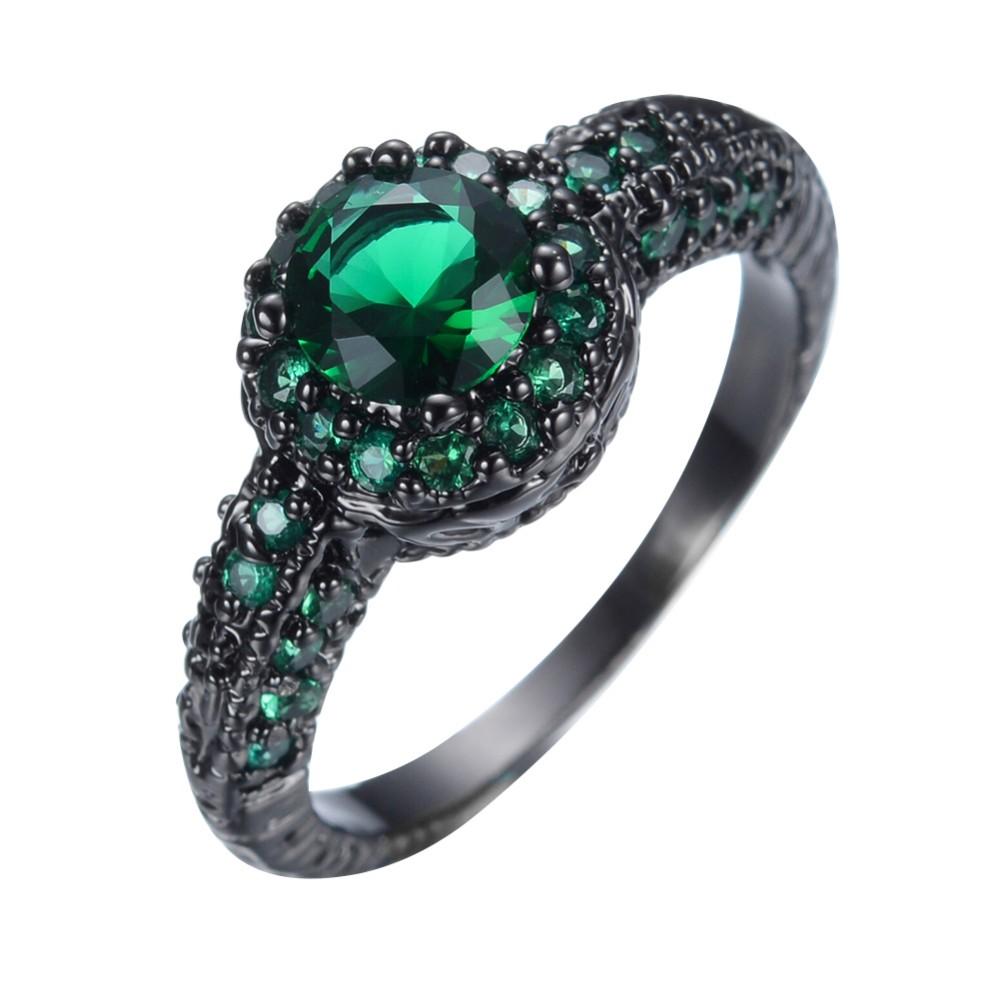 The Green Sorceress Ring - Floral Fawna