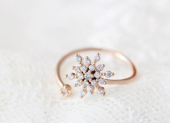 The Sparkling Snowflake Ring - Floral Fawna