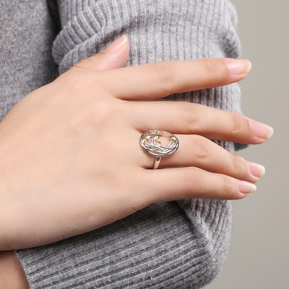 Tree Of Life Sterling Silver Ring - Floral Fawna