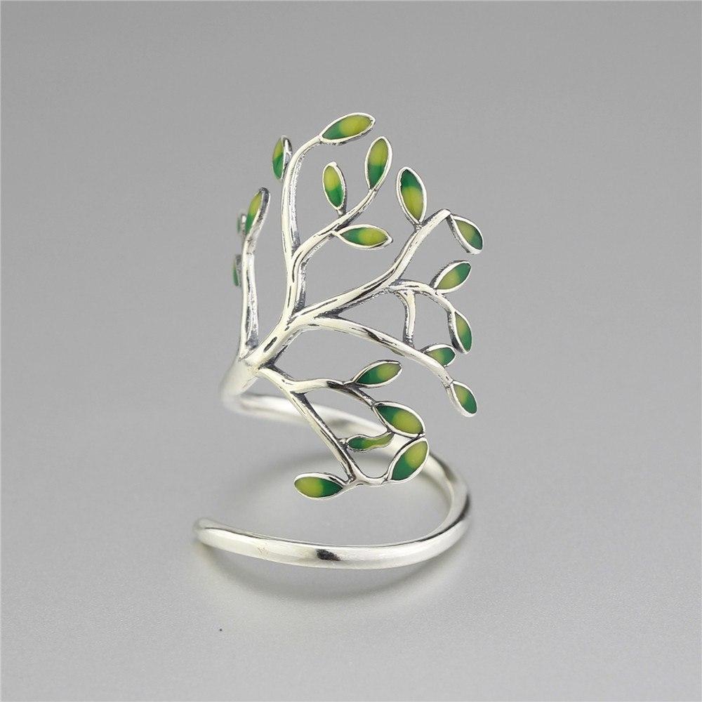 Tree Wrap Silver Ring - Floral Fawna