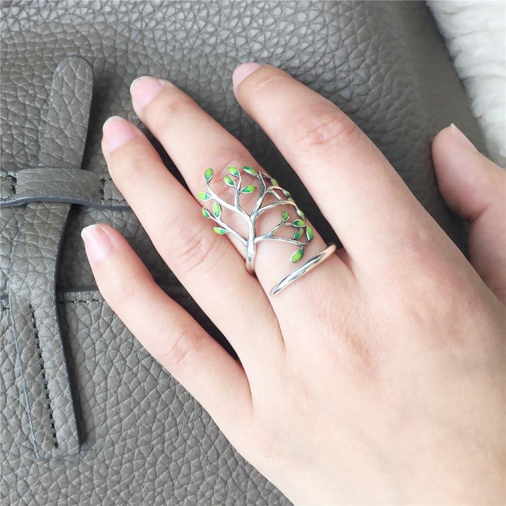 Tree Wrap Silver Ring - Floral Fawna