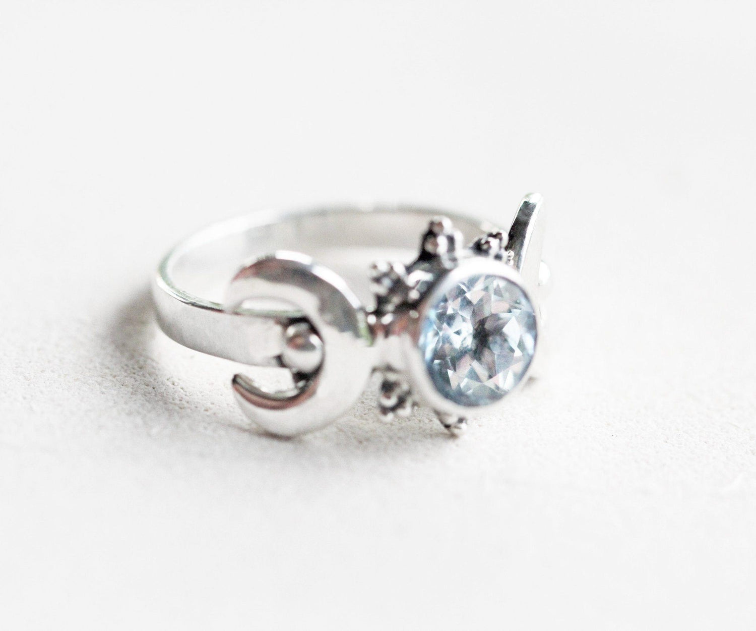 Triple Moon Goddess Ring - Floral Fawna