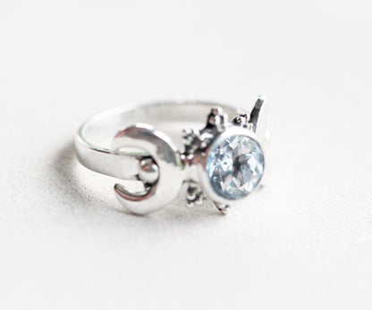 Triple Moon Goddess Ring - Floral Fawna