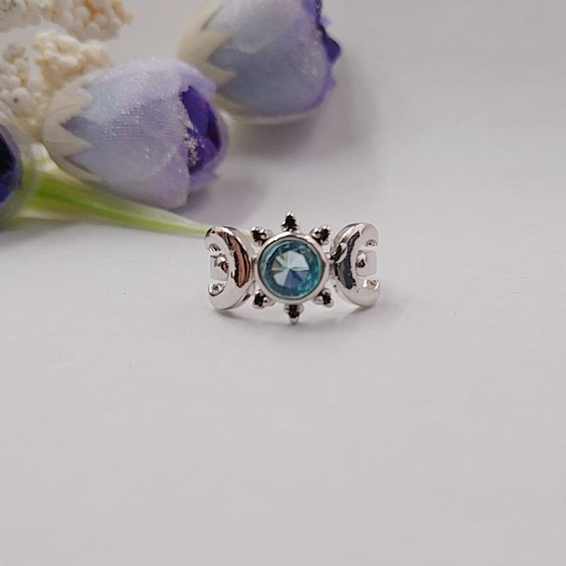 Triple Moon Goddess Ring - Floral Fawna