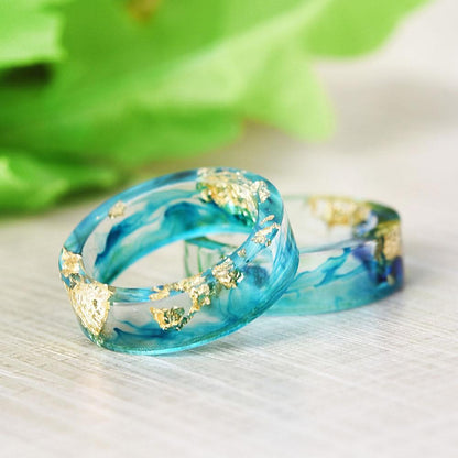 Under The Sea Resin Ring - Floral Fawna