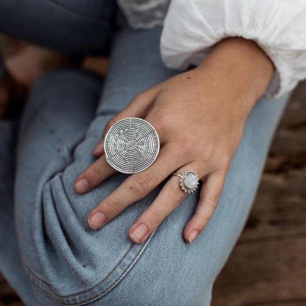 Victorian Inspired Moonstone Ring - Floral Fawna