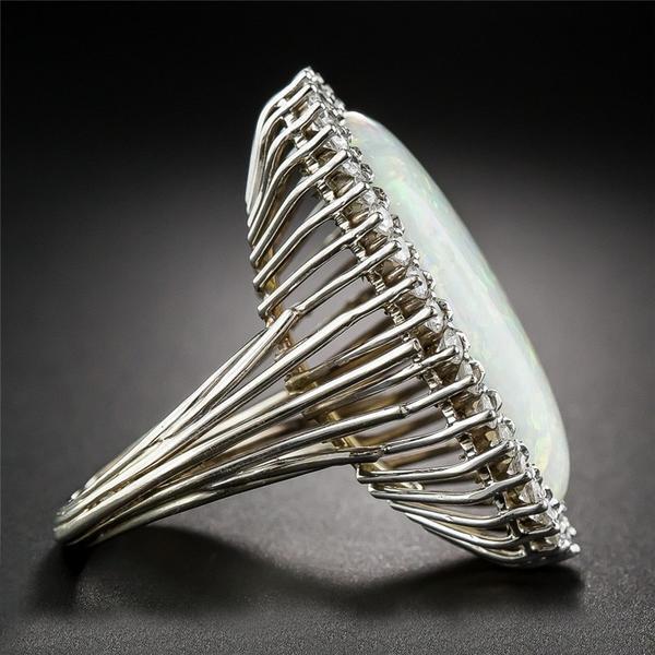 Vintage Opal Stone Ring - Floral Fawna