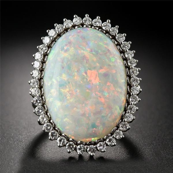 Vintage Opal Stone Ring - Floral Fawna