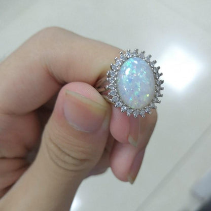 Vintage Opal Stone Ring - Floral Fawna
