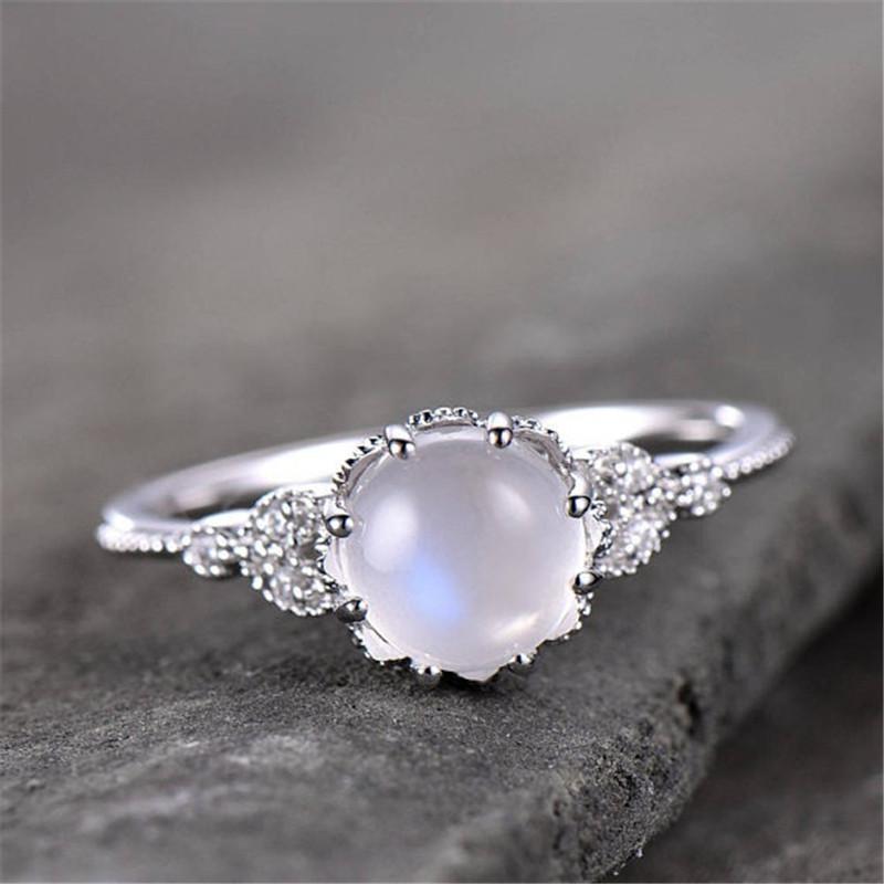 Vintage Style Monarchy Moonstone Ring - Floral Fawna