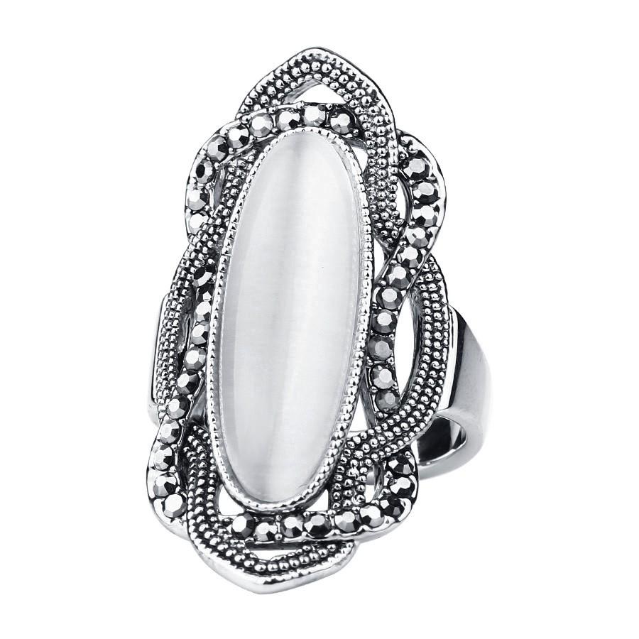 Vintage Style Opal Stone Ring - Floral Fawna