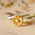 Yellow Sunflower Sterling Silver Wrap Ring - Floral Fawna