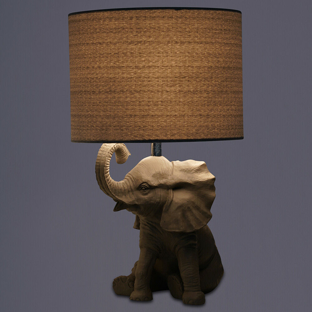 Elephant Table Lamp - Floral Fawna