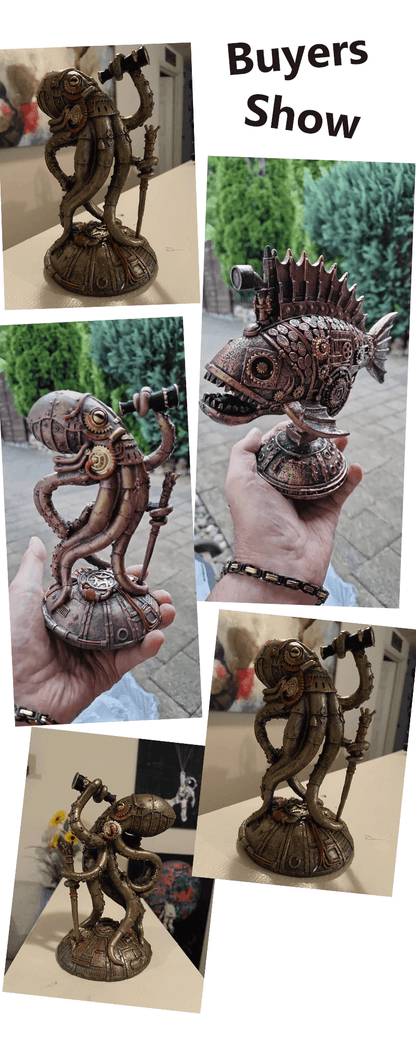 Steampunk Cthulhu Sculpture - Floral Fawna