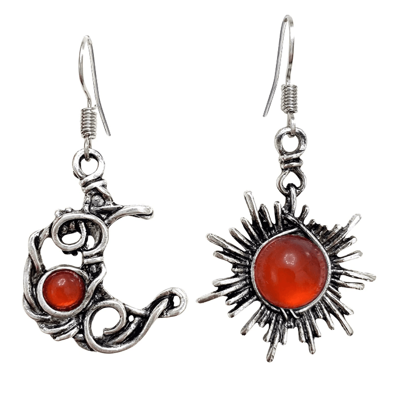 Sun and Moon Drop Earrings - Floral Fawna