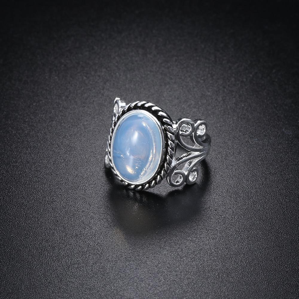 Tibetan Inspired Moonstone Ring - Floral Fawna