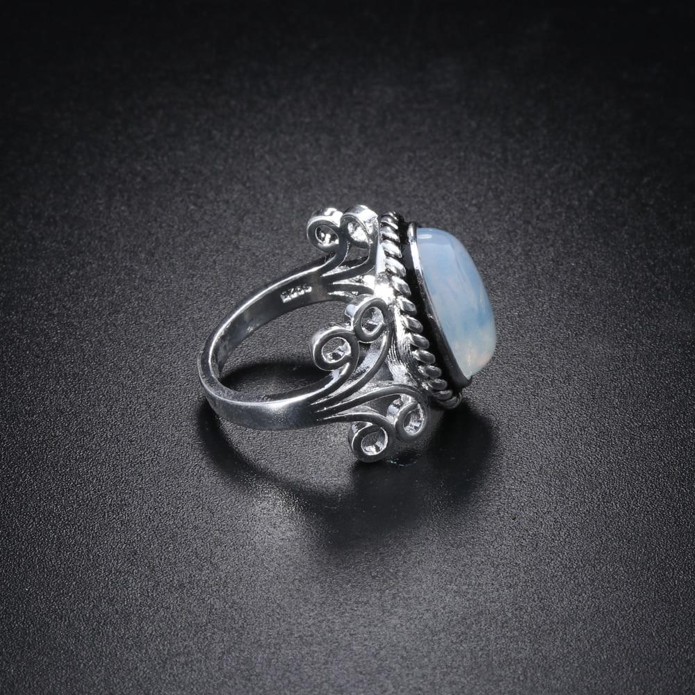 Tibetan Inspired Moonstone Ring - Floral Fawna